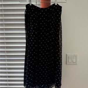 Vince Black and White Polka Dot A-Line Skirt